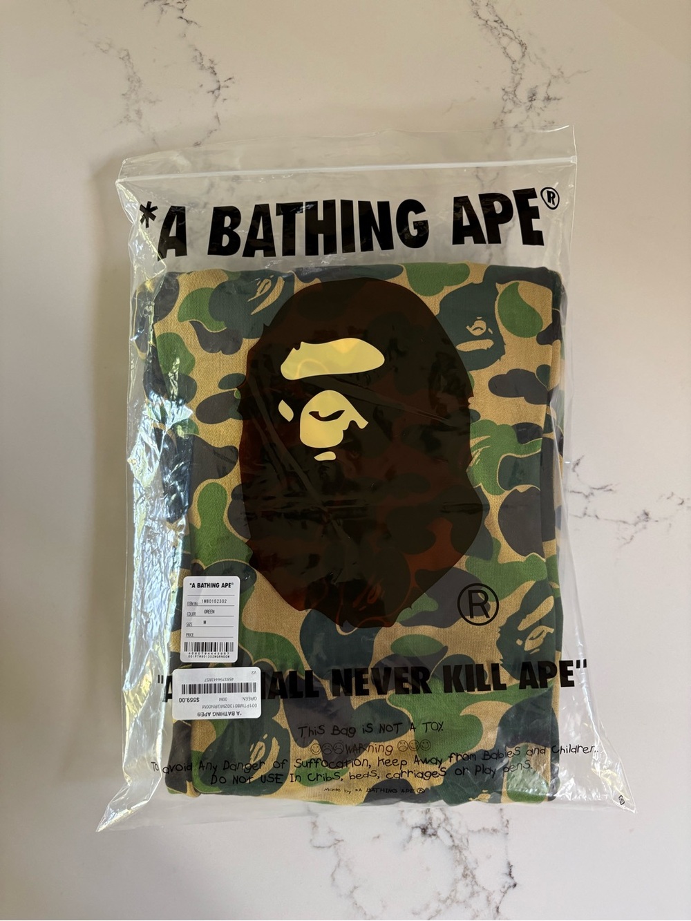 A Bathing Ape Green ABC Camo Sweatpants
